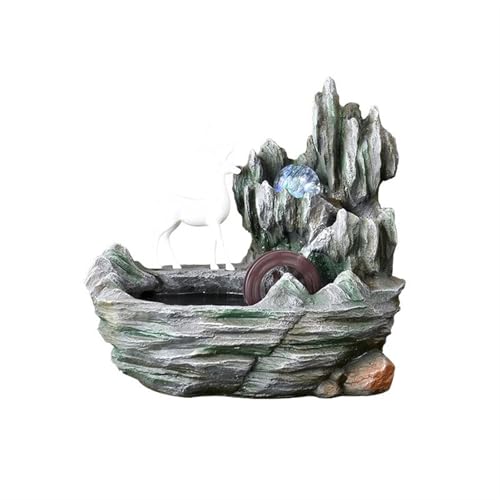 Dh2yjnbf3 Zimmerbrunnen Feng Shui Ball Home Wohnzimmer Brunnen Büro Ornamente Desktop Wigwam Fließende Wasser Ornamente Glück Zyklus Tischbrunnen von Dh2yjnbf3