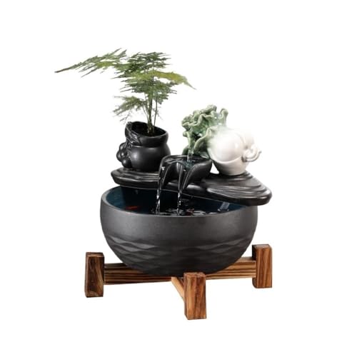Dh2yjnbf3 Zimmerbrunnen Wohnzimmer Couchtisch Desktop Dekorativer Brunnen Wasserspiele Desktop Fließendes Wasser Ornamente Keramik Fischtank Tischbrunnen von Dh2yjnbf3