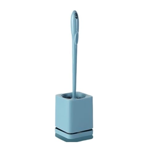 Gründliche Reinigung Toilettenbürste Haushaltskunststoff Langer Griff Punch-freies Wand-Bodenreinigungsset Platzsparend(Blue) von Dh2yjnbf3