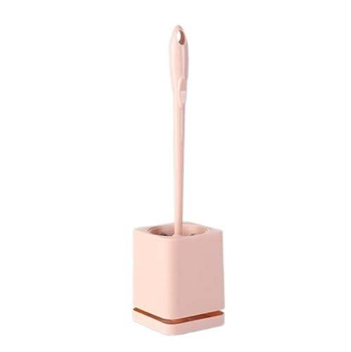Gründliche Reinigung Toilettenbürste Haushaltskunststoff Langer Griff Punch-freies Wand-Bodenreinigungsset Platzsparend(Pink) von Dh2yjnbf3