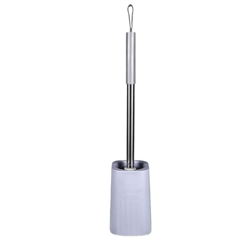 Gründliche Reinigung Toilettenreinigungsbürste Haushaltsbad Toilettenreinigung mit Basis langem Griff Badezimmerbagger Platzsparend(Grigio) von Dh2yjnbf3