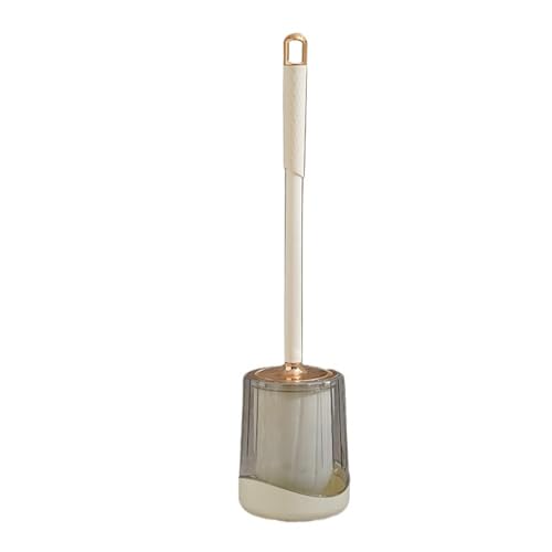 Gründliche Reinigung Toilettenreinigungsbürste mit Sockel, Toilettenbürste, Badezimmerreinigung, Toilette, Langer Griff, for Aufhängen an der Wand, weiche Borsten Platzsparend(Gilded) von Dh2yjnbf3