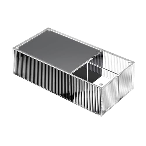 Praktisch Desktop Große Kapazität Tissue Box Abdeckung Acryl Fernbedienung Lagerung Serviette Gesichts Spender Organizer(Schwarz) von Dh2yjnbf3