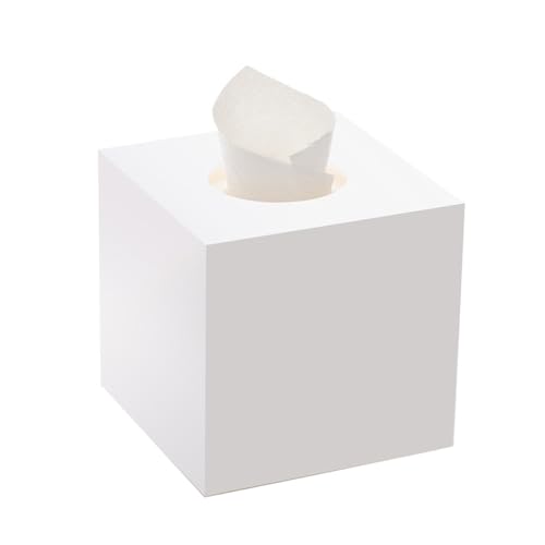 Praktisch Haushalt Einfache Acryl Rolle Papier Box Hotel Bad Quadratische Tissue Box Abdeckung Organizer(Weiß) von Dh2yjnbf3