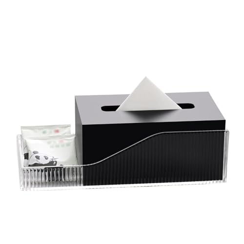 Praktisch Kreative Wohnzimmer Serviette Gesichtsspender Restaurant Multifunktionale Acryl Lagerung Tissue Box Organizer(Schwarz) von Dh2yjnbf3