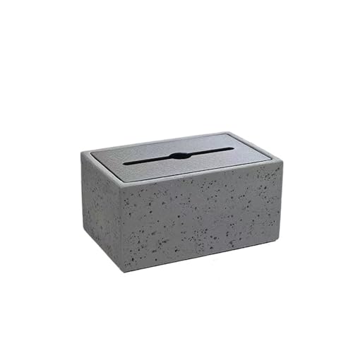 Praktisch Kreative Zement-Tissue-Box for den Schreibtisch, hochwertiges Hotel, Homestay-Tissue-Box, dekorative Ornamente Organizer(Dark Gray) von Dh2yjnbf3