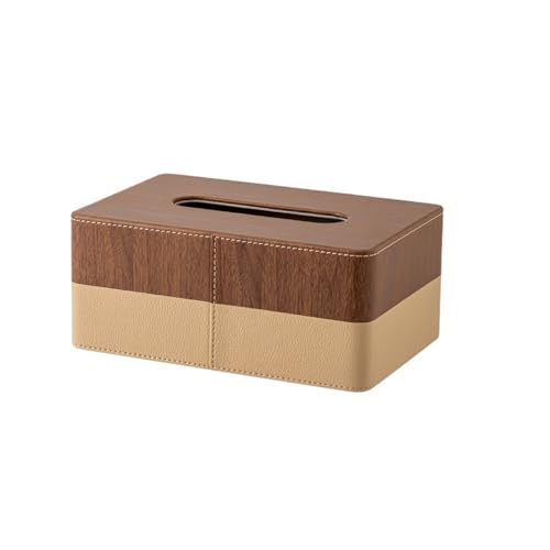 Praktisch Kreative rechteckige Wohnzimmer Servietten Gesichtsspender Leder magnetische Desktop Tissue Box Organizer(Bruin) von Dh2yjnbf3