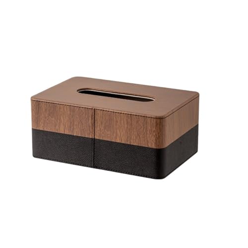 Praktisch Kreative rechteckige Wohnzimmer Servietten Gesichtsspender Leder magnetische Desktop Tissue Box Organizer(Schwarz) von Dh2yjnbf3