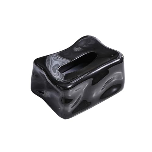 Praktisch Leichte Luxus-Keramik-Tissue-Box Wohnzimmer Desktop Kreative rechteckige Servietten-Gesichtsspender Organizer(Schwarz) von Dh2yjnbf3