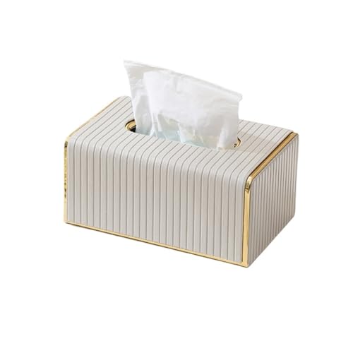Praktisch Leichte Luxus-Taschentuchhalter aus Leder, Serviettenspender, Gesichtsspender, Heimdekoration for Badezimmer, Küche, Schlafzimmer, Büro Organizer(Grigio) von Dh2yjnbf3
