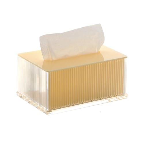 Praktisch Leichte Luxus-Tissue-Box for Wohnzimmer, Restaurant, Acryl, for Zuhause, Büro, Hotel, kreativer Serviettenspender Organizer(Yellow) von Dh2yjnbf3