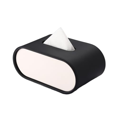 Praktisch Leichter Luxus-Couchtisch, Leder-Tissue-Box-Abdeckung, Schlafzimmer, High-End-Servietten-Gesichtsspender Organizer(Schwarz) von Dh2yjnbf3