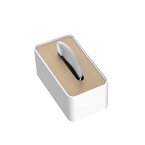 Praktisch Moderne Edelstahl-Tissue-Box High-End-Desktop-Servietten-Gesichtsspender for Hotelbüro Organizer(Weiß,Klein) von Dh2yjnbf3