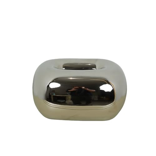 Praktisch Moderne Keramik Haushalts Tissue Box Kreative Esstisch Lagerung Serviette Gesichts Spender Ornamente Organizer(Silver) von Dh2yjnbf3