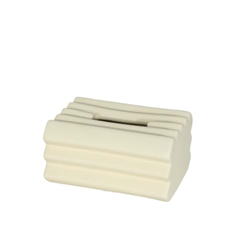 Praktisch Moderne Keramik Tissue Box Kreative Wohnzimmer Esstisch Serviette Gesichts Spender Ornamente Organizer(Beige) von Dh2yjnbf3