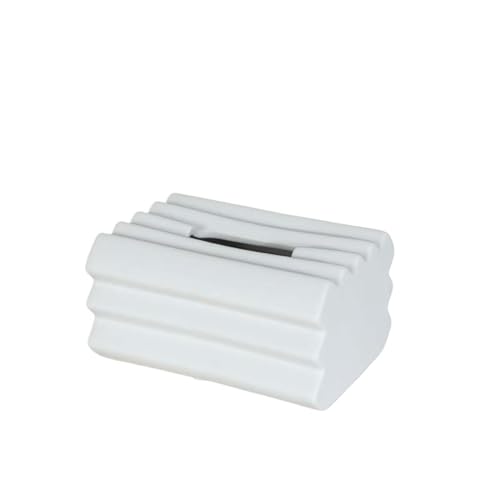 Praktisch Moderne Keramik Tissue Box Kreative Wohnzimmer Esstisch Serviette Gesichts Spender Ornamente Organizer(Weiß) von Dh2yjnbf3