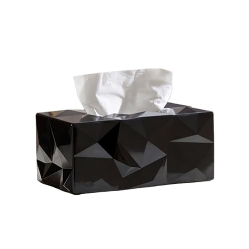 Praktisch Rechteckige Serviettenhalter for Kosmetiktücher, Spender for Zuhause, Büro, Auto, Tissue Box, dekorativer Behälter Organizer(Schwarz) von Dh2yjnbf3