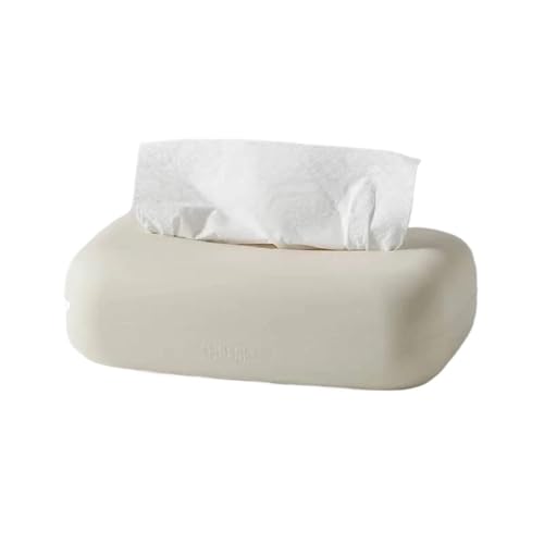 Taschentuchbox Papierhandtuchhalter, wiederverwendbarer Nasshandtuchhalter, Küchenpapierhalter Kosmetiktücherbox(Weiß) von Dh2yjnbf3