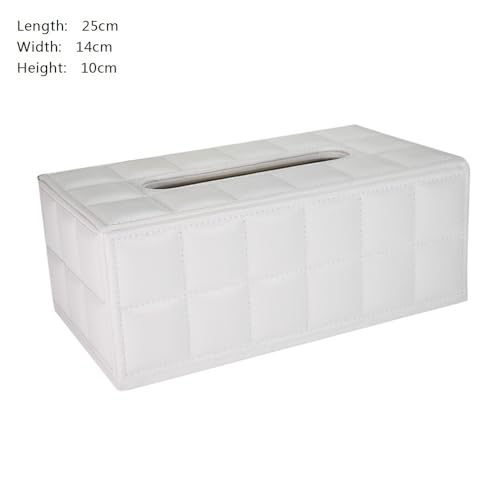 Taschentuchbox Taschentuchbox PU kariert for Home Hotel Restaurant Desktop Aufbewahrungsbox Kosmetiktücherbox(Schwarz) von Dh2yjnbf3