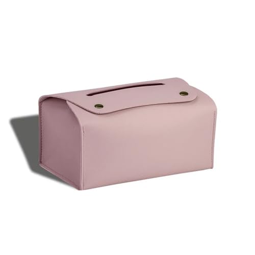 Taschentuchbox Taschentuchbox aus Leder, Schreibtischdekoration for Esszimmer, Wohnzimmer, Küche, Taschentuch-Aufbewahrungsbox Kosmetiktücherbox(Pink) von Dh2yjnbf3