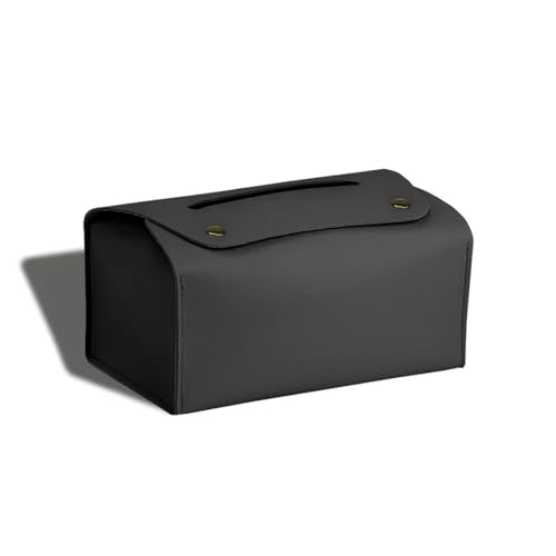 Taschentuchbox Taschentuchbox aus Leder, Schreibtischdekoration for Esszimmer, Wohnzimmer, Küche, Taschentuch-Aufbewahrungsbox Kosmetiktücherbox(Schwarz) von Dh2yjnbf3