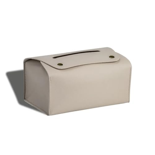 Taschentuchbox Taschentuchbox aus Leder, Schreibtischdekoration for Esszimmer, Wohnzimmer, Küche, Taschentuch-Aufbewahrungsbox Kosmetiktücherbox(Weiß) von Dh2yjnbf3