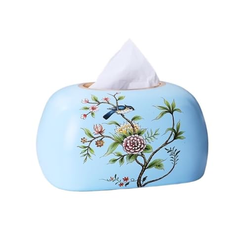 Taschentuchbox Taschentuchbox mit Vögeln und Blumen, Vintage-Muster, for Wohnzimmer, Tischplatte, Keramik-Serviettenhalter Kosmetiktücherbox Taschentuchbox Taschentuchbox mit Vögeln und Blumen, Vintage-Muster, for Wohnzimmer, Tischplatte, Keramik-Serviettenhalter Kosmetiktücherbox von Dh2yjnbf3
