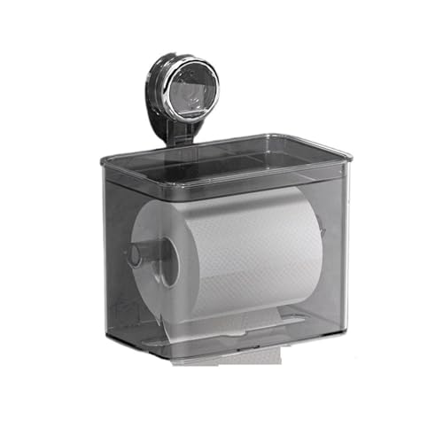 Taschentuchbox Toilettenpapierbox, Rollenpapierhalter, Toilettenpapierbox mit Saugnapf zur Wandmontage, Aufbewahrungsregal for Seidenpapier Kosmetiktücherbox von Dh2yjnbf3