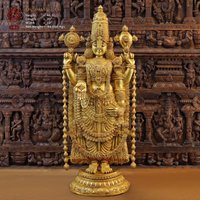 Messing Ashirwadam Tirupati Balaji-Lord Vishnu-Gott Finish. Schöne Statue Große Größe. Best Of Home Decor, Büro, Tempel Dekor. - Nur Bei Dharma von DharmaStatues