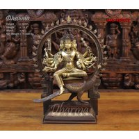 Messing Ewiger Karthik Avatar | Kartik Gott Ruhend Auf Einem Pfau - Südindisch Make Dharma-Urheberrechtlich Geschützter Magnum Opus Dharma Exclusive von DharmaStatues