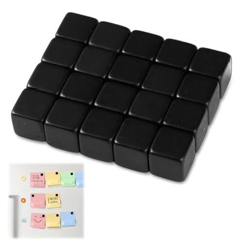 20 Stück Kleine Magnete Stark, 8 x 8 x 8 mm Mini Magnet, Schwarz Neodym Magnete Würfel Anti Stress, Premium Tafelmagnete Stark Korrosionsbeständigkeit, Minimagnete für Whiteboard Kühlschrank von Dhisperares