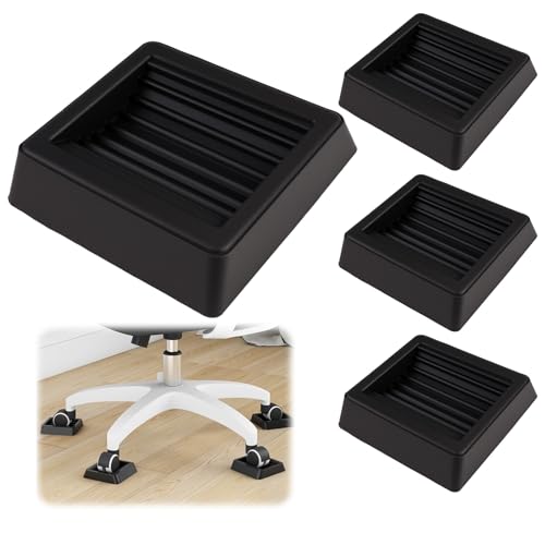 4 Stück Gummi Möbelrollen Auflage, 8 X 8 cm Anti-Rutsch-Pads für Möbelrollen, rutschfest Möbeluntersetzer Füße Protector Pad, Möbelräder Stopper, Klavieruntersetzer für Alle Böden Und Räder, Sofas 4 Stück Gummi Möbelrollen Auflage, 8 X 8 cm Anti-Rutsch-Pads für Möbelrollen, rutschfest Möbeluntersetzer Füße Protector Pad, Möbelräder Stopper, Klavieruntersetzer für Alle Böden Und Räder, Sofas von Dhisperares