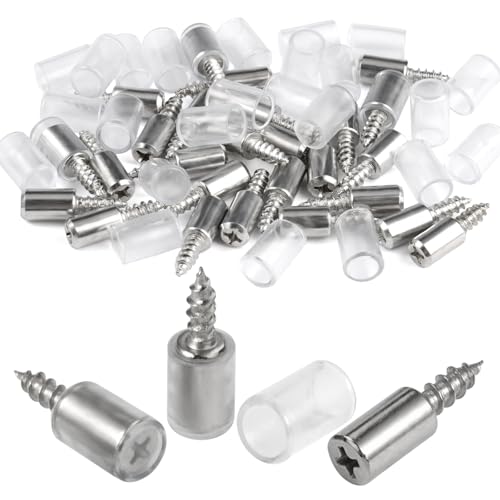 80 Stück Regalbodenträger mit Gummischutz, Ø7.5mm Einlegeboden Halter, Selbstschneidende Fachbodenträger, Hohe Tragfähigkeit, Bodenträger Regalbodenhalter für Möbel Schränke, Kleiderschränke von Dhisperares