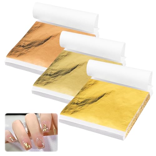 300 Blatt Blattgold Imitation zum Basteln, 8 X 8,5 cm, 3 Farben, Glatte Textur, Mehrzweck-Goldfolienblätter zum Nägel, Diy Kreation, Makeup, Möbel Dekoration, Makeup, Malerei, Vergoldung Handwerk 300 Blatt Blattgold Imitation zum Basteln, 8 X 8,5 cm, 3 Farben, Glatte Textur, Mehrzweck-Goldfolienblätter zum Nägel, Diy Kreation, Makeup, Möbel Dekoration, Makeup, Malerei, Vergoldung Handwerk von Dhisperares