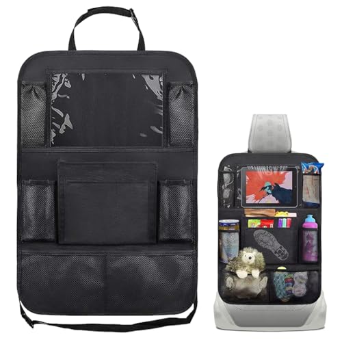 Dhisperares Auto Rückenlehne Schutz Unterstützung Multi Pocket Organisator, 10 Aufbewahrungsbeuteln, Auto Rücksitz Organizer mit Viel Stauraum von Dhisperares