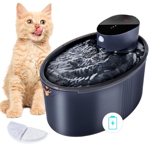 Trinkbrunnen für Katze Kabellos Katzenbrunnen mit Bewegungsmelder 2,5 L Leiser Katzen Trinkbrunnen mit Aktivkohlefilter 4000mAh Akkukapazität Trinkbrunnen für Katzen Schwarz Trinkbrunnen für Katze Kabellos Katzenbrunnen mit Bewegungsmelder 2,5 L Leiser Katzen Trinkbrunnen mit Aktivkohlefilter 4000mAh Akkukapazität Trinkbrunnen für Katzen Schwarz von Dhohoo