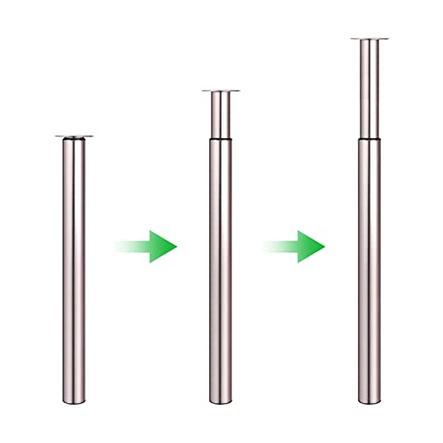 Dhouse Tischbeine Ø 60 mm Tischbeine Höhenverstellbar 710-1100mm Möbelfuß Zylindrisch Metall Tischbeine Geeignet Tischfuß für Frühstückstisch Schreibtisch Arbeitsplatten(Nickeldrahtzeichnung) von Dhouse