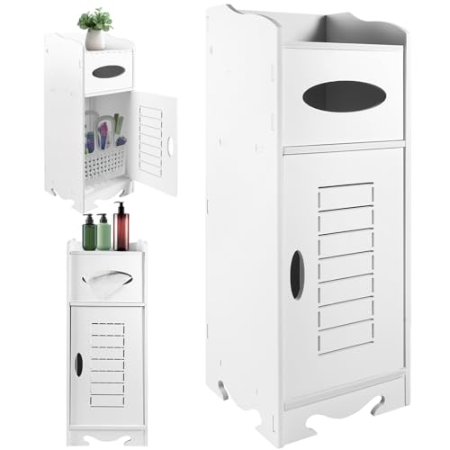 Dhouse Badezimmerschrank Badezimmermöbel Wasserdichter Kommt mit offenen Ablagefächern Badschrank Freistehende (55 x 21 x 21 cm) von Dhouse