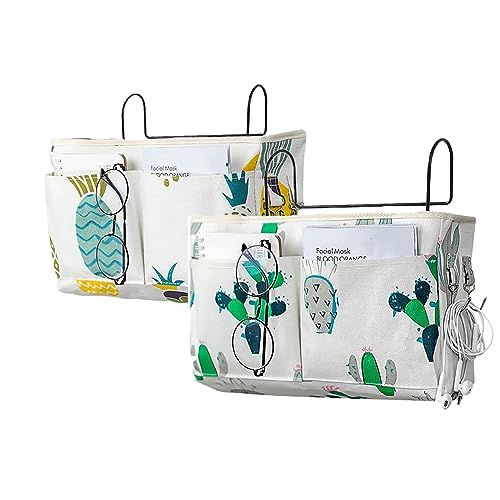 2 Stück Bett Organizer Betttasche bett organizer zum einhängen Große Betttaschen Aufhängen mit Haken Aufbewahrungstasche am Bett mit Haken für Kopfteile, Etagenbetten, Schlafsäle(2 Stile) von DiBaiHuiHomer