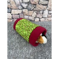 Kuschelrolle - Kuscheltunnel Für Meerschweinchen/Kuschel-Rolle/Röhre Tunnel/ Kuschel-Höhle "Marienkäfer Beere" von DiBisPipiPad