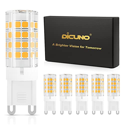 DiCUNO G9 LED Lampe Warmweiß 2700K, 3W LED Leuchtmittel ersetzt 30W Halogenlampe, 380lm, 360°Abstrahlwinkel, G9 Glühbirne 83Ra, Kein Flackern, nicht dimmbar, 230V AC, 6er Pack DiCUNO G9 LED Lampe Warmweiß 2700K, 3W LED Leuchtmittel ersetzt 30W Halogenlampe, 380lm, 360°Abstrahlwinkel, G9 Glühbirne 83Ra, Kein Flackern, nicht dimmbar, 230V AC, 6er Pack von DiCUNO