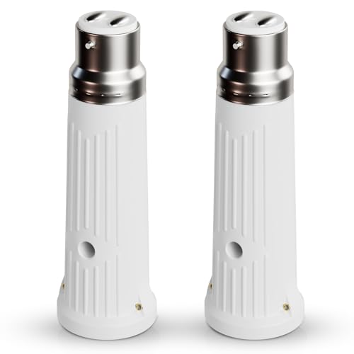 DiCUNO B22 auf E27 Lampenadapter, 9cm Verlängerung, Bajonett- zu Edisongewinde-Fassung, Sockelkonverter für LED-, Glüh- & CFL-Lampen, 2er Pack DiCUNO B22 auf E27 Lampenadapter, 9cm Verlängerung, Bajonett- zu Edisongewinde-Fassung, Sockelkonverter für LED-, Glüh- & CFL-Lampen, 2er Pack von DiCUNO
