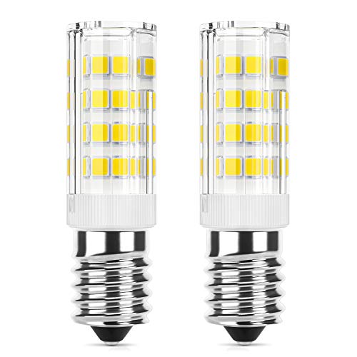 DiCUNO E14 LED Birne 4W für Dunstabzugshaube, ersatzt für 40W, kaltweiß 6000K, Kühlschranklampe 400LM, Led Mais Birne nicht dimmbar, Schreibtischlampen/Wandlampen, 220-240V, 2er Set von DiCUNO