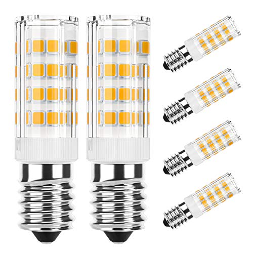 DiCUNO E14 LED Birne 4W für Dunstabzugshaube, ersatzt für 40W, Warmweiß 3000K, Kühlschranklampe 400LM, Led Mais Birne nicht dimmbar, Schreibtischlampen/Wandlampen, 220-240V, 6er Set von DiCUNO