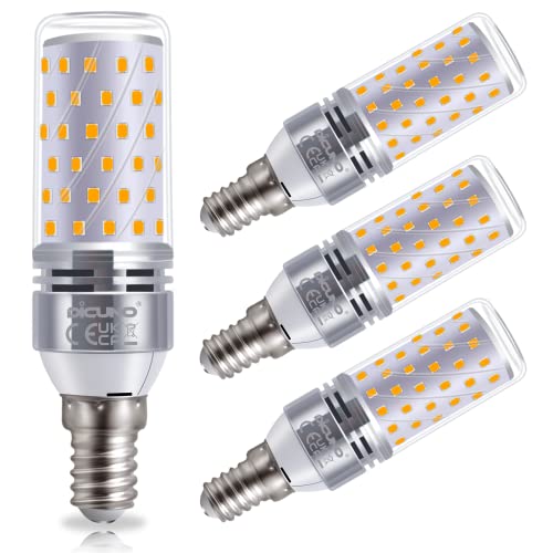 DiCUNO E14 LED Mais Glühbirne 10W, 2700K Warmweiß, entspricht zu 130W Glühbirne, 1400LM LED Maiskolben E14, CRI 85, nicht Dimmbar, kleine Edison Schraube für Kronleuchter, Designerlampe, 4er Set von DiCUNO