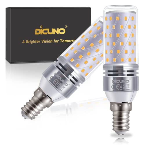 DiCUNO E14 LED Mais Glühbirne 10W, 4000K Neutralweiß, entspricht zu 130W Glühbirne, 1400LM LED Maiskolben E14, CRI 85, nicht Dimmbar, kleine Edison Schraube für Kronleuchter, Designerlampe, 2er Set von DiCUNO