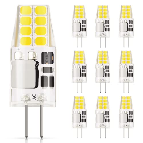 DiCUNO G4 LED Lampe 2W ersetzt für 20W Halogenbirne, Kaltweiß 6000K, 230lm Birne, CRI82, 12V AC/DC, nicht Dimmbar G4 LED Leuchtmittel, kein Stroboskopeffekt, 10er Pack DiCUNO G4 LED Lampe 2W ersetzt für 20W Halogenbirne, Kaltweiß 6000K, 230lm Birne, CRI82, 12V AC/DC, nicht Dimmbar G4 LED Leuchtmittel, kein Stroboskopeffekt, 10er Pack von DiCUNO