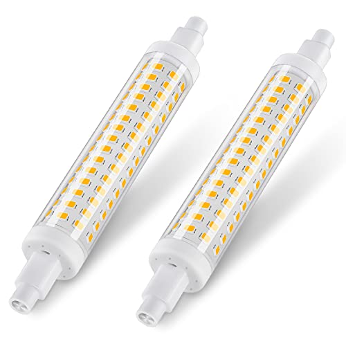 DiCUNO R7s LED 118mm, Lampe 10W, Warmweiß 2700K, 1300LM, ersatz für 125W Halogenstäbe, Stablampen für Deckenfluter, Leselampen, 360° Abstrahlwinkel LED-Stab, nicht dimmbar, 230V, 2er Set von DiCUNO