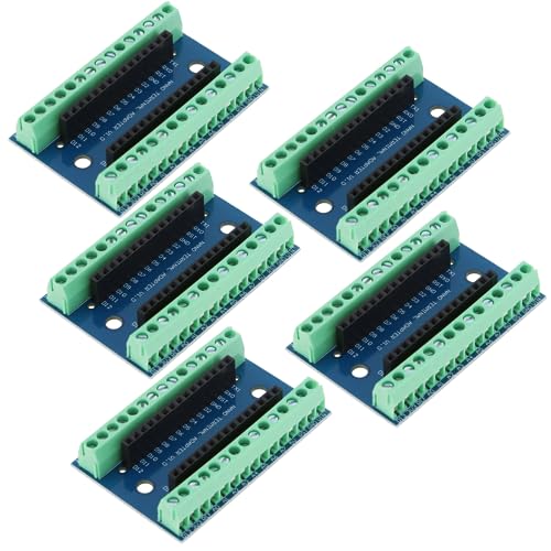 DiGiYes 5 Stück Nano V3.0 Erweiterungskarte Adapter Schraubklemme für Controller kompatibel mit Arduino AVR ATMEGA328P von DiGiYes