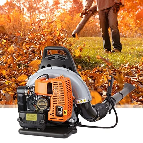 65CC Benzin Laubbläser Gebläse Rückentragbar 3,6PS 2-Takt Garten Rückenlaubbläser Rucksack Blätter Gebläse, Ventilator Laubbläser 2,7 Kw / 6800 RPM von DiLiBee